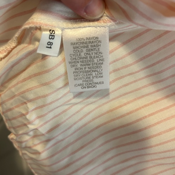 Vintage Susan Bristol Pink Striped Button-Up Shirt - Size 4P NWT NOS - Picture 6 of 9